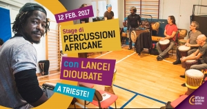Stage di percussioni africane con Lancei Dioubate a Trieste