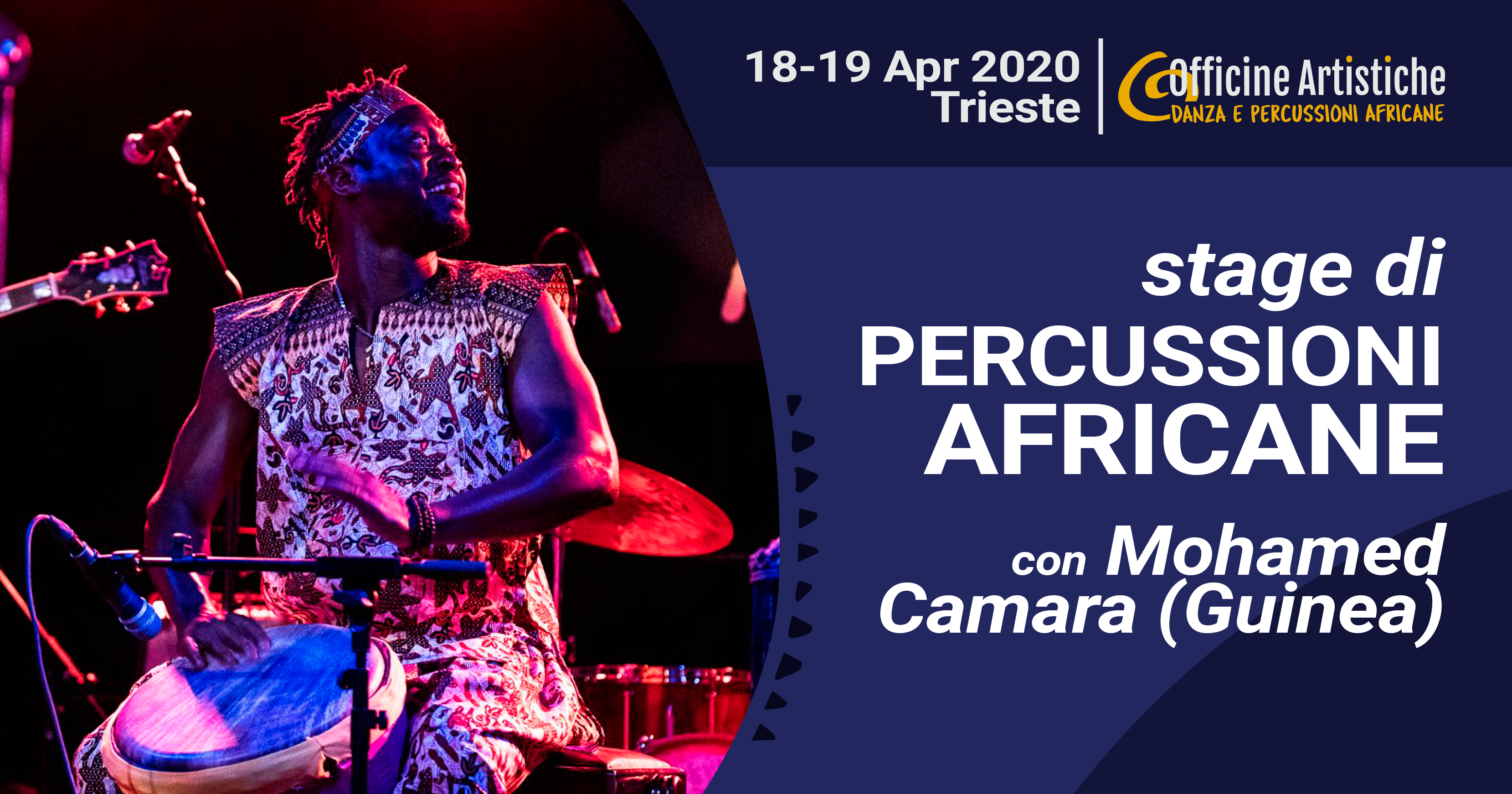 stage di percussioni africane con Mohamed Camara (Guinea)