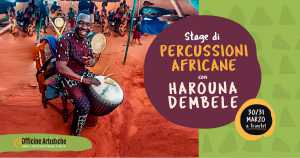 Stage di percussioni africane con Harouna Dembele